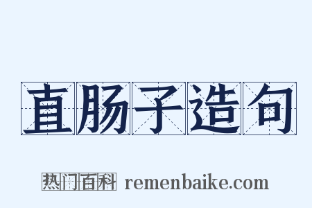 直肠子造句是什么意思的图片